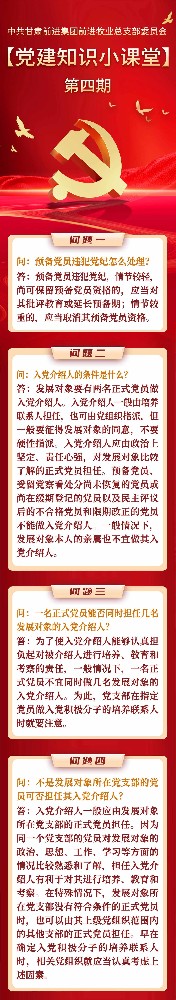 黨建知識小課堂第四期